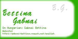 bettina gabnai business card